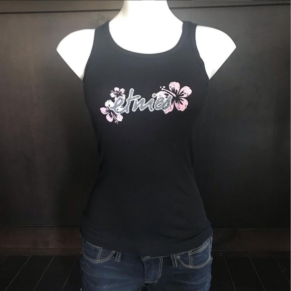 Etnies girls skate cotton ribbed tank top pink logo - Picture 2 of 4